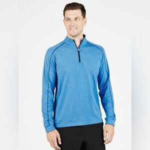 Tasc Carrollton Lightweight Organic Blend 1/4 Zip Jaspe Performance Pullover L